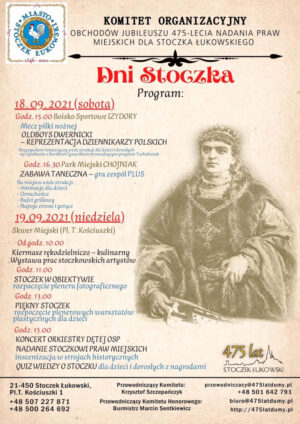 Miniaturka artykułu Kolejna część obchodów jubileuszu 475-lecia nadania praw miejskich dla Stoczka Łukowskiego