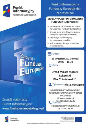 Miniaturka artykułu Zapraszamy do Mobilnego Punktu Informacyjnego Funduszy Europejskich