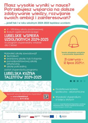 Miniaturka artykułu LUBELSKIE WSPIERA UZDOLNIONYCH 2024 – 2025