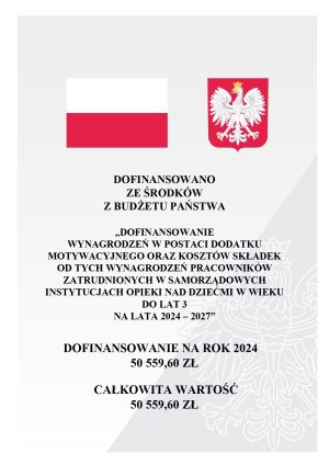 Miniaturka artykułu Dodatek motywacyjny dla pracowników zatrudnionych w samorządowych instytucjach opieki nad dziećmi w wieku do lat 3 na lata 2024 – 2027